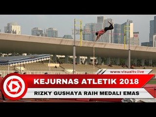 Hampir Pecahkan Rekor, Rizky Gushaya Raih Medali Emas di Kejurnas Atletik 2018