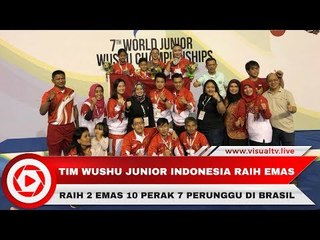 Скачать видео: Bangga! Tim Wushu Junior Indonesia Raih Emas di Brasil