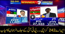 PTI's Saif Ur Rehman wins from NA 242 Karachi