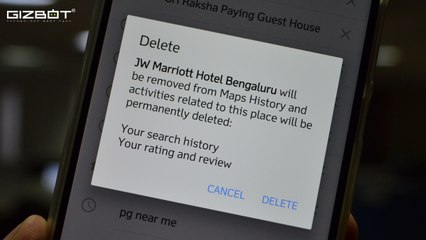 How to delete search history from Google Maps