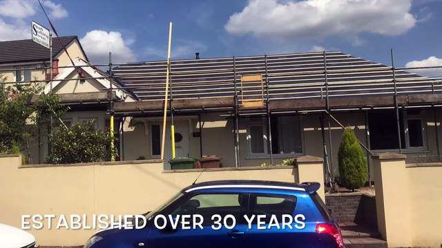 LEAKING ROOF ON BUNGALOW IN MILL ROAD CAERPHILLY REPLACED WITH A NEW TILED ROOF IN CAERPHILLY SOUTH WALES