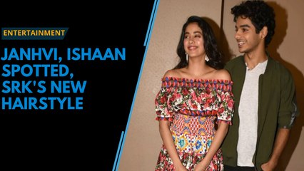 Janhvi and Ishaan spotted, Shah Rukh sports new do: Where were the celebs today?