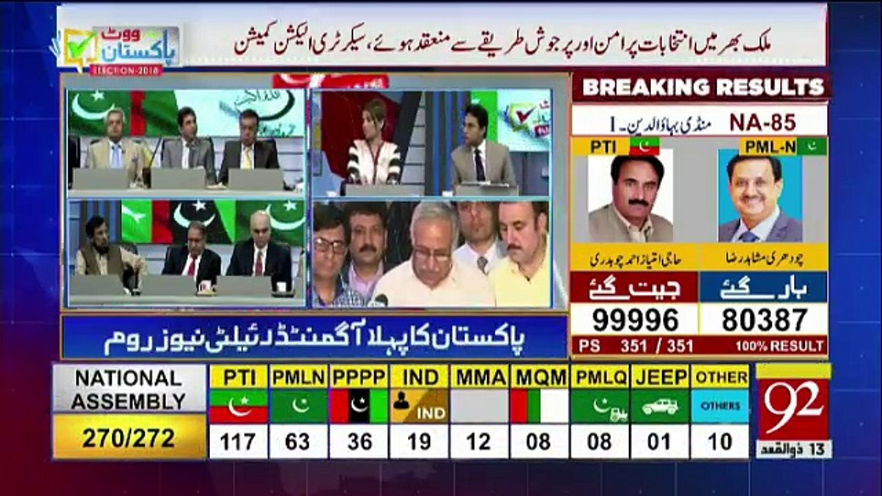 Election 2018 on 92 News - 26th July 2018