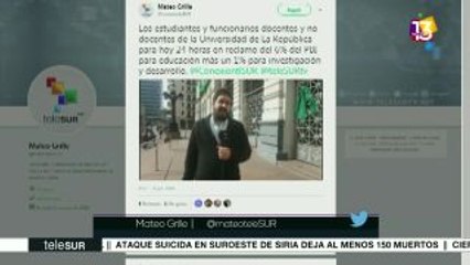 Estudiantes uruguayos exigen al gobierno más recursos para educación