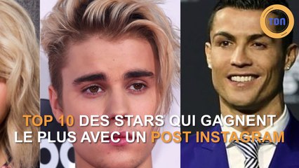 TOP 10 des stars qui touchent le plus d'argent avec un seul post Instagram