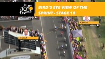 Vue aérienne sur le sprint final / Bird's eye view of the final sprint - Étape 18 / Stage 18 - Tour de France 2018