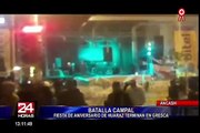Huaraz: fiesta de aniversario termina en batalla campal