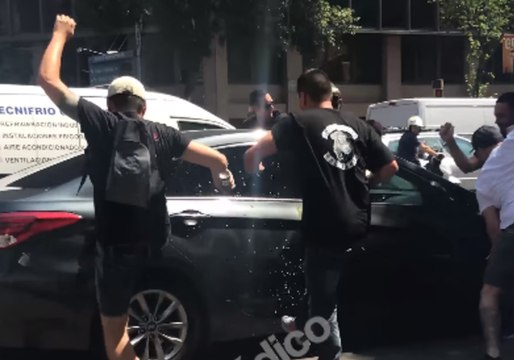 Car Attacked as Taxi Drivers Protest Ride-Sharing Apps in Barcelona
