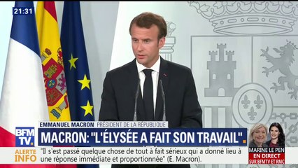 Macron ne croit pas que la motion de censure pourra "sanctionner le gouvernement d'Édouard Philippe"