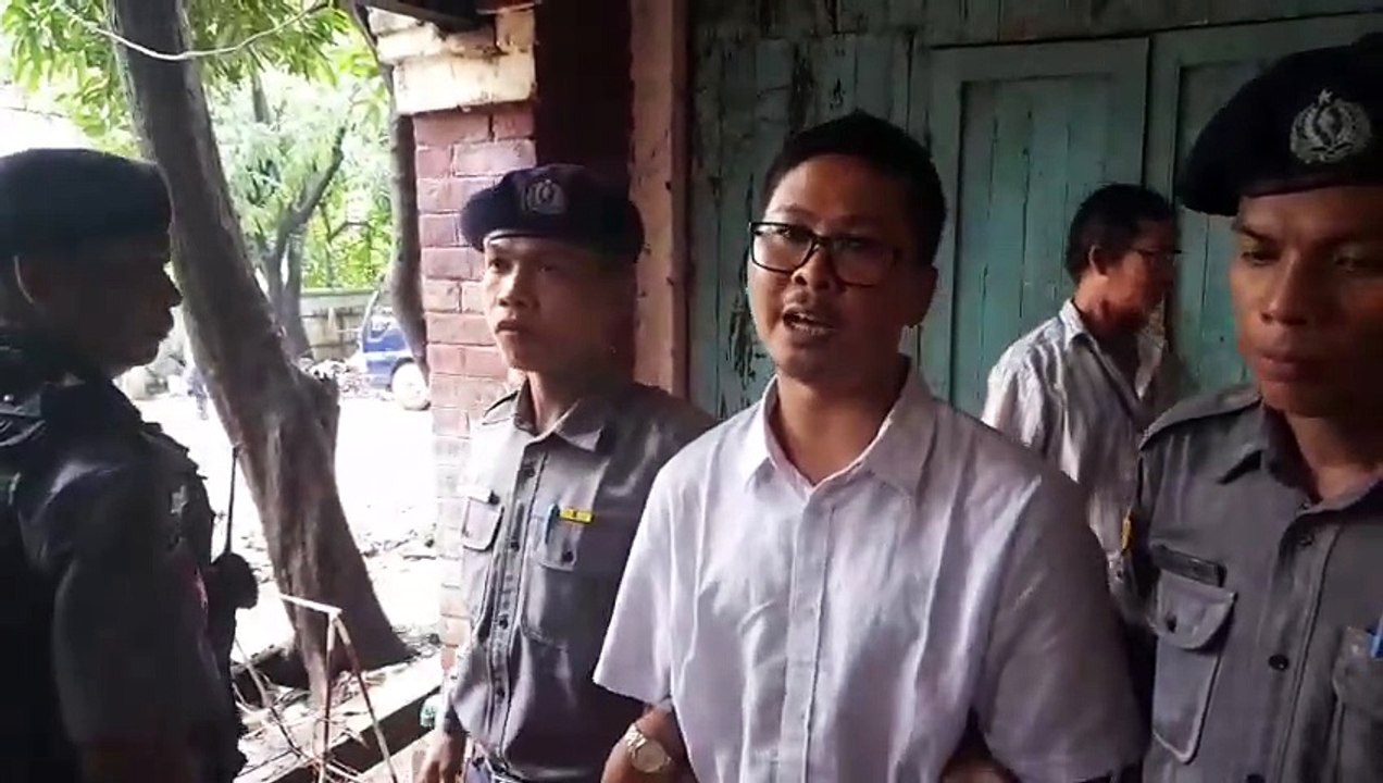 ျမန္​မာႏုိင္ငံအစိုးရလွ်ဳိ႕ဝွက္ခ်က္အက္ဥပေဒနဲ႔ စြဲခ်က္​တင္​ တရားစြဲဆိုဖမ္းဆီးခံထားရတဲ့ Reuters သတင္းဌာနက ျမန္မာသတင္းသမား ၂ ဦးရံုးထုတ္ျမင္ကြင္း(((တိုက္႐ိုက္ထုတ္