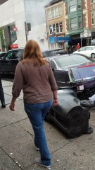 Car Destroyed After Hitting Truck in Police Chase