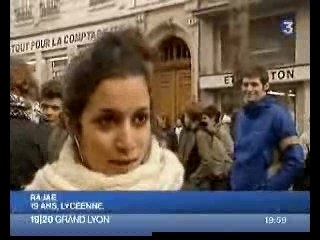 FR3 Lyon Manif Lycéens 13/12/07