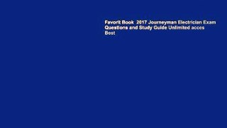 Favorit Book  2017 Journeyman Electrician Exam Questions and Study Guide Unlimited acces Best