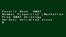 Favorit Book  GMAT Number Properties (Manhattan Prep GMAT Strategy Guides) Unlimited acces Best