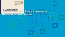 New Releases 101 Things I Learned In Business School  Review