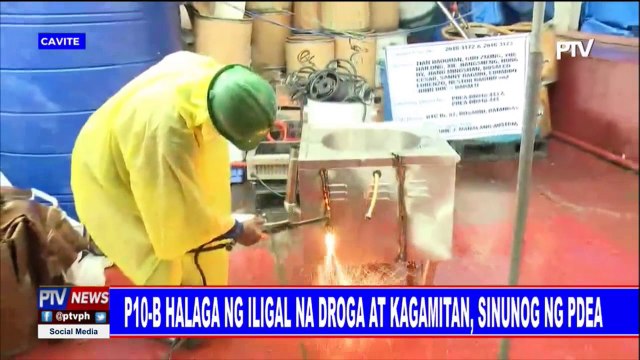 P10-B halaga ng iligal na droga at kagamitan, sinunog ng PDEA