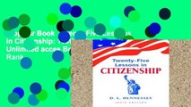 Popular Book  Twenty-Five Lessons in Citizenship: 100th Edition Unlimited acces Best Sellers Rank