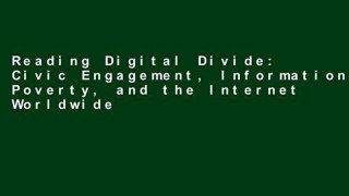 Reading Digital Divide: Civic Engagement, Information Poverty, and the Internet Worldwide