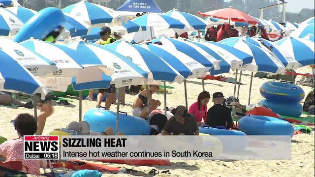 Many S. Koreans look for cool vacation spots amid heatwave