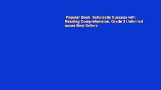 Popular Book  Scholastic Success with Reading Comprehension, Grade 3 Unlimited acces Best Sellers