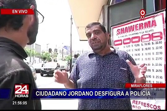Miraflores: ciudadano jordano acuchilló a efectivo policial