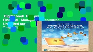 Digital book  Horngren s Financial   Managerial Accounting Unlimited acces Best Sellers Rank : #1