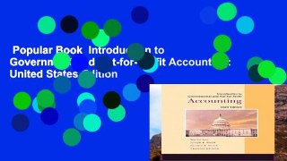 Popular Book  Introduction to Government and Not-for-Profit Accounting: United States Edition