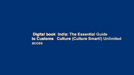 Digital book  India: The Essential Guide to Customs   Culture (Culture Smart!) Unlimited acces