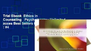Trial Ebook  Ethics in Counseling   Psychotherapy Unlimited acces Best Sellers Rank : #4