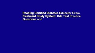 Reading Certified Diabetes Educator Exam Flashcard Study System: Cde Test Practice Questions and