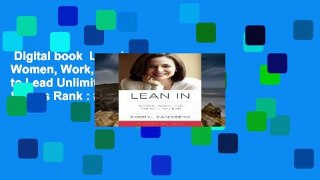 Digital book  Lean in: Women, Work, and the Will to Lead Unlimited acces Best Sellers Rank : #5