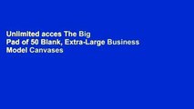 Unlimited acces The Big Pad of 50 Blank, Extra-Large Business Model Canvases and 50 Blank,