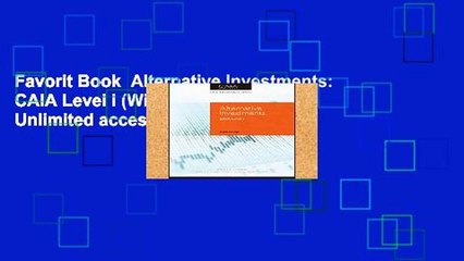 Favorit Book  Alternative Investments: CAIA Level I (Wiley Finance) Unlimited acces Best Sellers