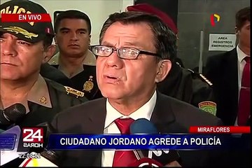 Miraflores: ciudadano jordano acuchilló a efectivo policial