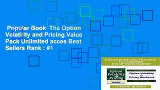 Popular Book  The Option Volatility and Pricing Value Pack Unlimited acces Best Sellers Rank : #1