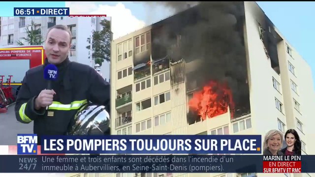 Aubervilliers: Le feu est parti du 17e et s'est rapidement propagé au 18e puis aux étages inférieurs , témoigne un pompier