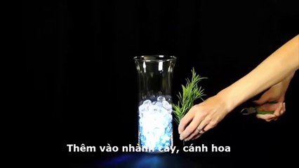 Cách trang trí bằng đèn Led chìm và hạt nước Polymer 1