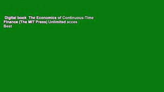 Digital book  The Economics of Continuous-Time Finance (The MIT Press) Unlimited acces Best