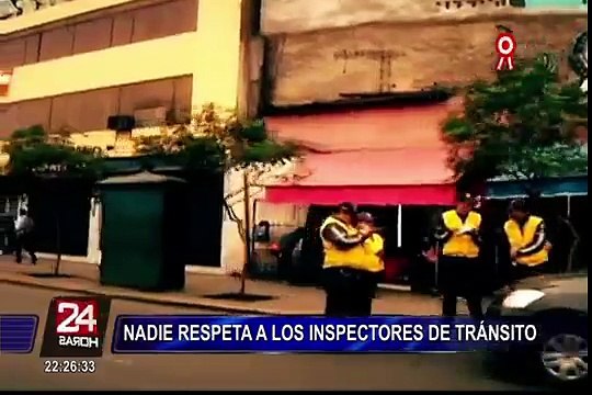 Choferes de Lima no respetan a los inspectores de tránsito