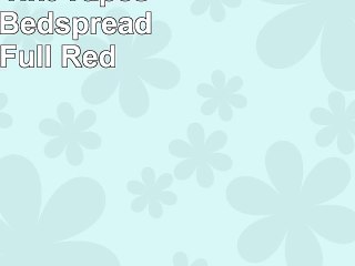 Pinwheel Print Tapestry Cotton Bedspread 90 x 87 Full Red
