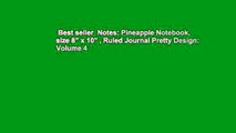 Best seller  Notes: Pineapple Notebook, size 8