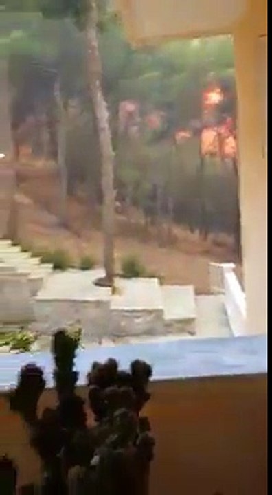 Σοκαριστικό βίντεο: Η φωτιά μέσα από σπίτι στο Μάτι