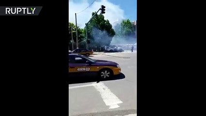 Blast near US Embassy in Beijing_ Immediate aftermath footage