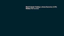 Best E-book Tolstoy s Anna Karenina (Cliffs Notes) Full access