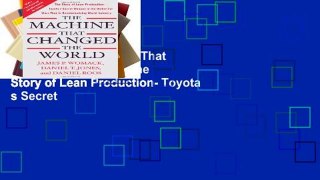 Digital book  Machine That Changed the World: The Story of Lean Production- Toyota s Secret