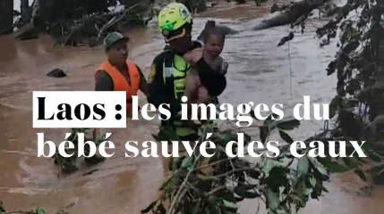Laos : les images du bébé sauvé des eaux