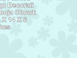 Ethnic Hand Painted Work Design Decorative Round Pooja Chowki Bajot 14 X 14 X 6 Inches