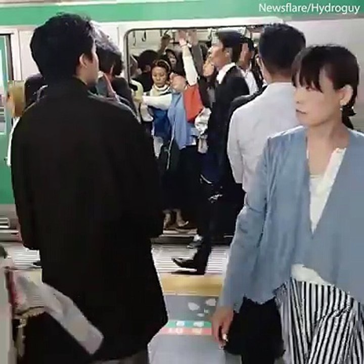 Typical Commute during rush hour in tokyo