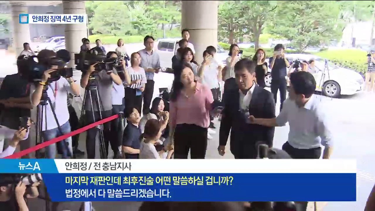 “지위 이용한 중대범죄”…안희정 징역 4년 구형