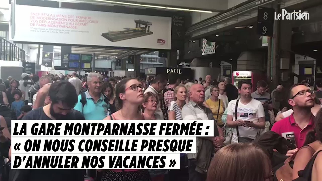 Gare Montparnasse fermée : "On nous conseille presque d'annuler nos vacances"